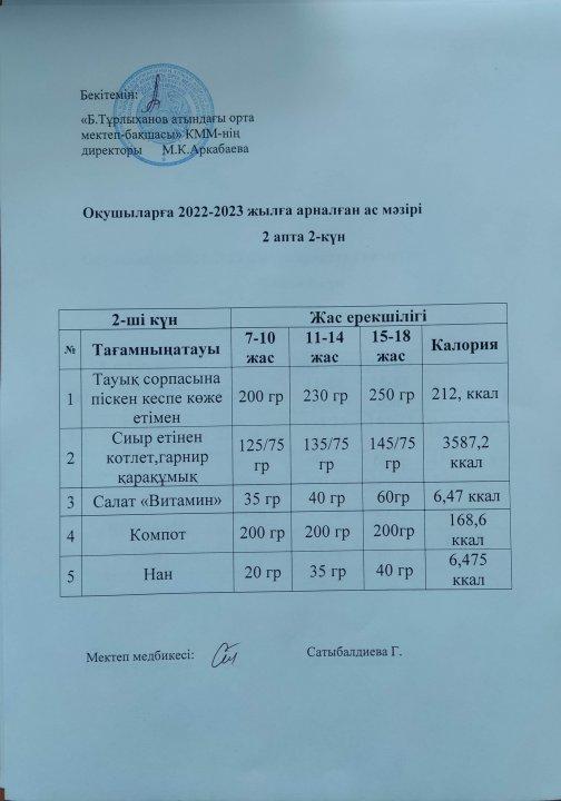 2-апта, 2-күн