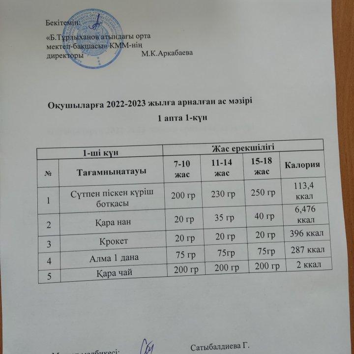 1-апта, 1-күн