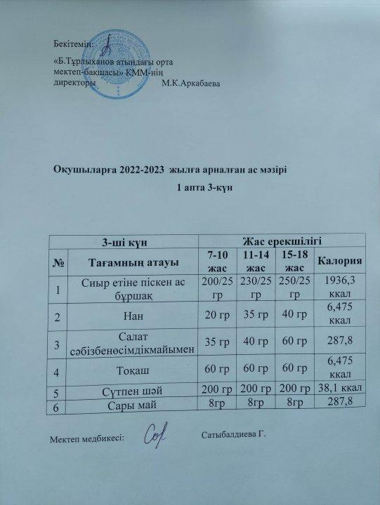 1-апта, 3-күн